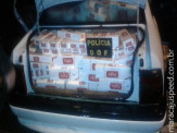 DOF apreende carga de cigarro contrabandeado abandonada em carro com placas de Maracaju na MS-295