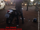 Maracaju: Colisão entre carro e moto na Rua Major Carlos da Silva