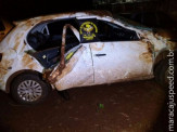 Maracaju: Dupla “fura” bloqueio do DOF na MS-164 e capota veículo com quase 200 quilos de maconha
