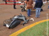Maracaju: Colisão entre veículo e motocicleta, deixa motociclista com possível fratura de ombro