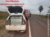 Maracaju: Corpo de Bombeiros é acionado para atender ocorrência de capotamento na BR-267 e com o apoio da Polícia Militar apreendem grande volume de mercadorias contrabandeadas