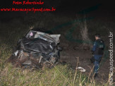 Maracaju: Família paraguaia que vinha voando alto capota veículo no minianel rodoviário