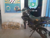 PM de Maracaju apreende 61 kg de Maconha que era transportada por motociclista traficante