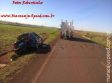 Consul do Paraguai capota veículo BMW na MS-162 próximo de Maracaju