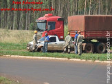 Maracaju: Colisão entre veículos na BR-267 próximo à entrada do minianel rodoviário