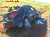 Consul do Paraguai capota veículo BMW na MS-162 próximo de Maracaju