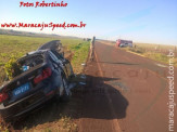 Consul do Paraguai capota veículo BMW na MS-162 próximo de Maracaju