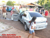 Maracaju: Condutor perde controle de veículo, atinge calçada e amigo fica ferido na vila Juquita