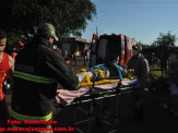 Maracaju: Colisão entre motocicleta e caminhonete deixa vítima com perna gravemente fraturada