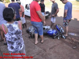 Maracaju: Colisão entre motocicleta e caminhonete deixa vítima com perna gravemente fraturada