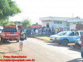 Maracaju: Colisão entre motocicleta e caminhonete deixa vítima com perna gravemente fraturada