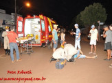 Maracaju: Colisão na Rua 11 de Junho deixa condutor de motocicleta com perna fraturada