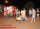 Maracaju: Colisão na Rua 11 de Junho deixa condutor de motocicleta com perna fraturada