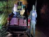 Caminhonete roubada no Paraná é recuperada pelo DOF com mais 740 quilos de drogas em Japorã