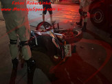 Maracaju: Colisão frontal entre motocicleta e veículo na Vila Juquita