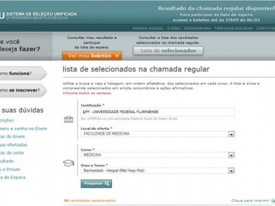 MEC divulga aprovados no Sisu 2015