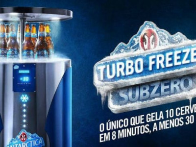 Freezer turbo da Antarctica gela 10 cervejas em 8 minutos