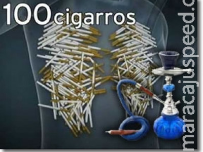 Fumar narguilé equivale a consumir fumaça de 100 cigarros
