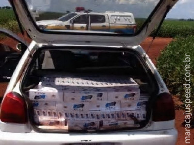 PRE Base de Vista Alegre apreende veículo carregado de cigarro
