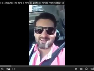 Filho de prefeito e sobrinho de Zeca ironiza manifestação de domingo