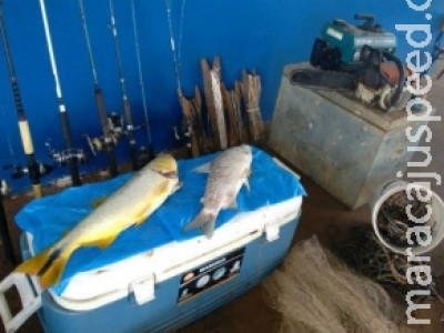 PMA desmonta acampamento e autua seis pessoas por pesca ilegal