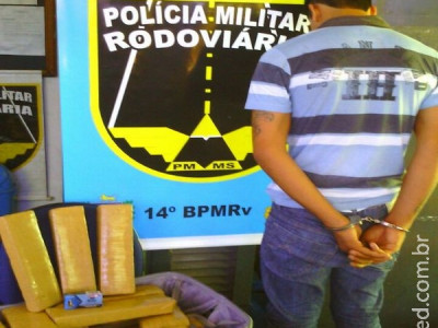PRE encontra maconha e munições em bagageiro de ônibus na MS 386