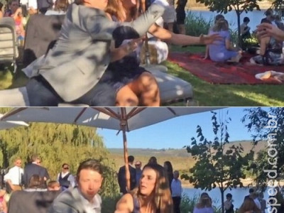 Homem impede que namorada pegue buquê de noiva e vira hit