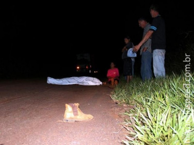 Jovem morre atropelado e primo fica ferido em acidente na MS-370