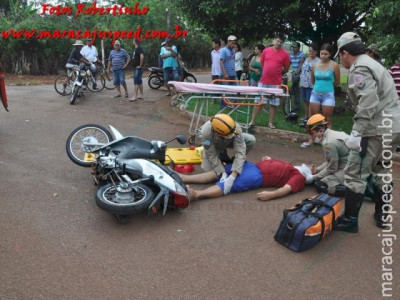 Maracaju: Colisão entre motocicletas na Vila Juquita