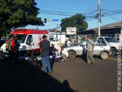Acidente entre moto e carro deixa um ferido na Capital