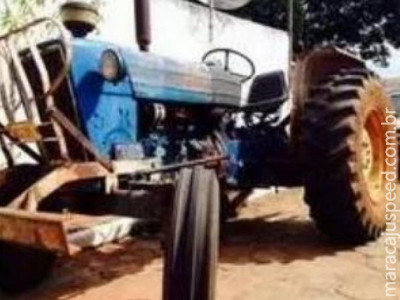 Trator roubado em São Paulo é recuperado em propriedade rural de MS