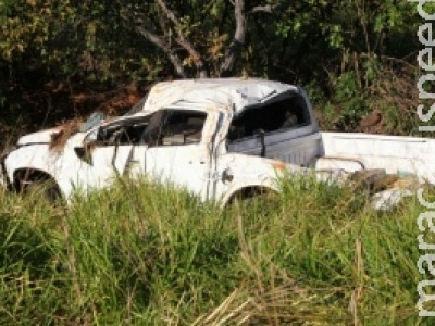 Polícia encontra drogas em caminhonete capotada às margens da MS-040
