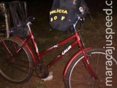 Foragido do semiaberto é preso com droga em bicicleta
