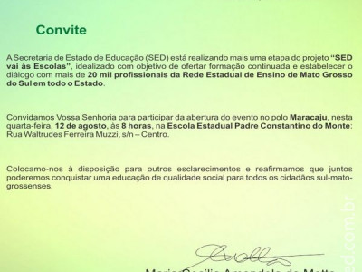 Maracaju receberá etapa do projeto “SED vai às Escolas" 