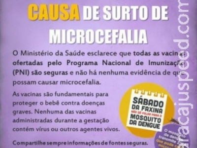 Vacina contra rubéola não causa microcefalia, informa Ministério da Saúde