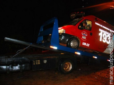 Viatura do Corpo de Bombeiros quebra durante deslocamento para ocorrência