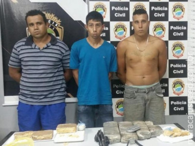 Garras prende três traficantes no momento da entrega da droga