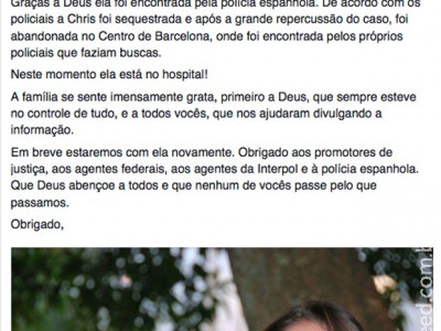 Modelo foi vítima do golpe "boa noite Cinderela" na Espanha, diz família