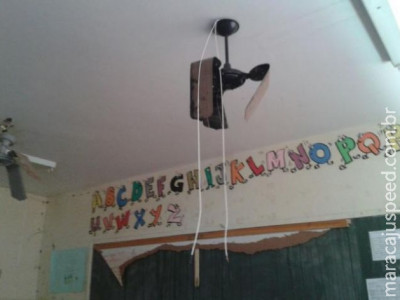 Escola municipal é invadida e vândalos quebram até ventiladores