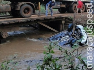 Homem é encontrado morto dentro de veículo que estava submerso em rio