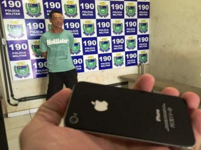 Bandido rouba iPhone e é preso negociando aparelho por cenhão