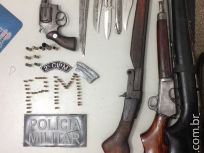 Após denúncias Polícia Militar de Maracaju prende autor por posse irregular de arma de fogo