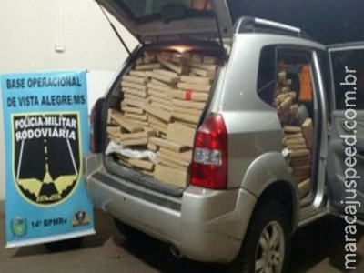 Polícia apreende 958 quilos de maconha após carro furar bloqueio