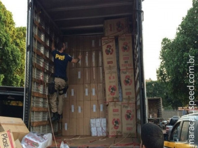 Polícia apreende carga de cigarro avaliada em R$ 6,3 milhões