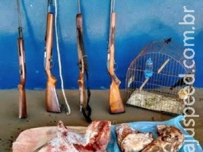 Caçadores são presos com armas e animais silvestres em MS, diz polícia