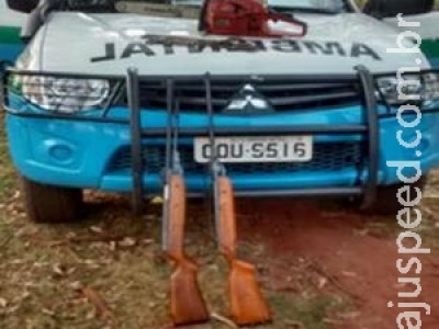 Homem é preso com dois rifles de caça ilegais