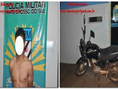 Maracaju: Motociclista totalmente irregular empreende fuga de viatura policial por diversas ruas, mas acaba sendo preso