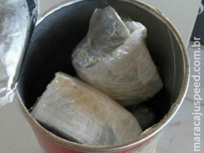 PRF apreende crack e haxixe em lata de batatinha