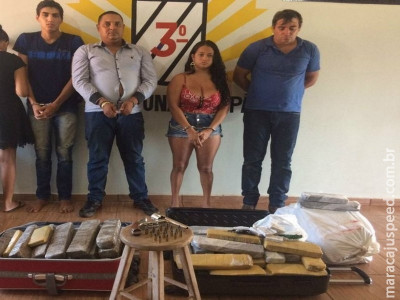 Cinco são presos com quase 80kg de maconha