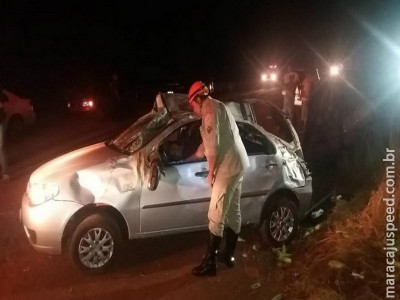 Homem morre ao capotar veículo na MS-156